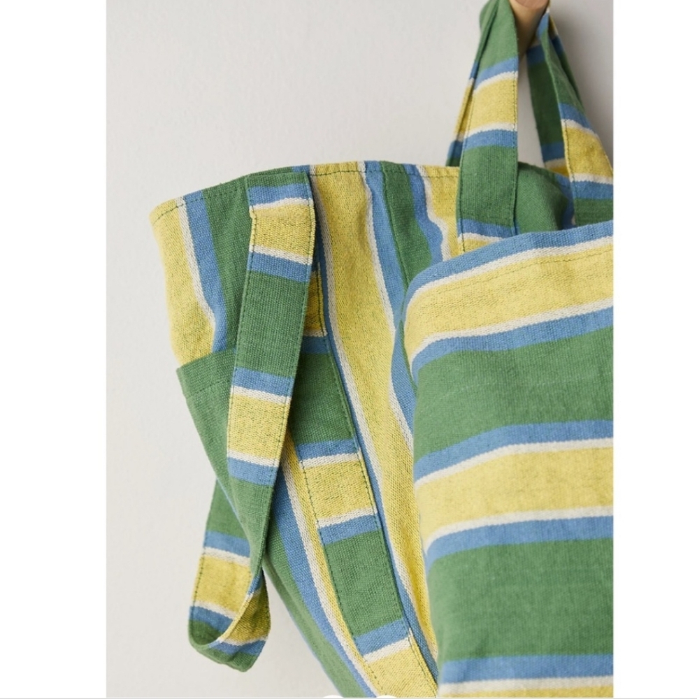 FREE PEOPLE Oversized Tote Bag- GREEN - Picture 4 of 9